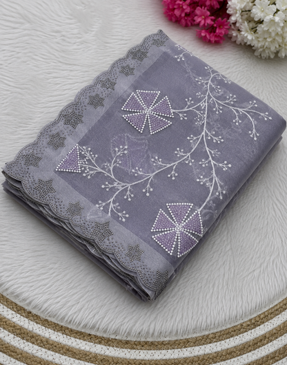 Luxury Soft Net Organza Saree For Festive & Party Wear